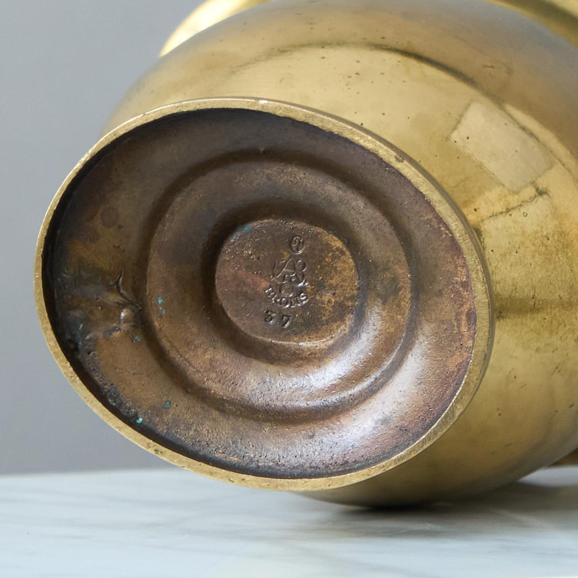 Vaso in bronzo Art Deco di GAB Guldsmedsaktiebolaget, Svezia, anni '30 in vendita 2
