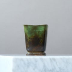 Art Deco Bronzevase von GAB Guldsmedsaktiebolaget, Schweden, 1930er Jahre.