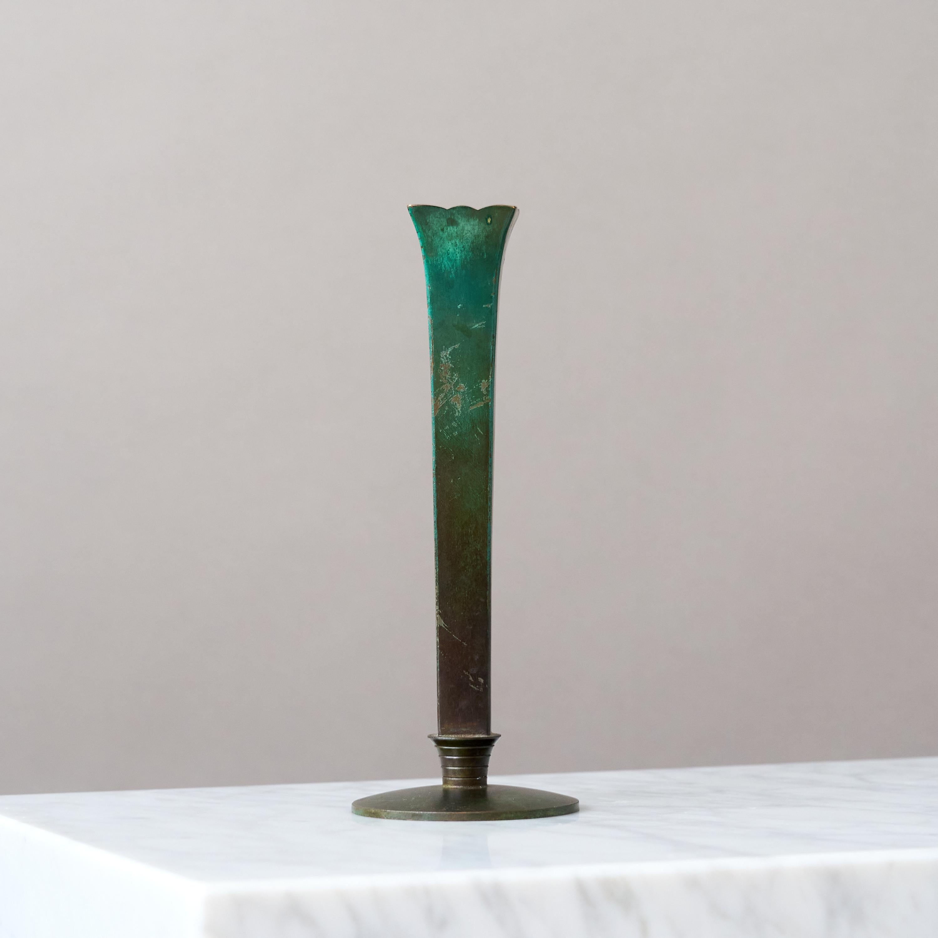 Art Deco Bronze Vase by GAB Guldsmedsaktiebolaget, Sweden, 1930s. en venta 1