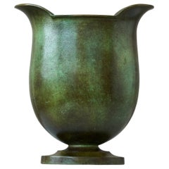 Art Deco Bronze Vase by GAB Guldsmedsaktiebolaget, Sweden, 1930s