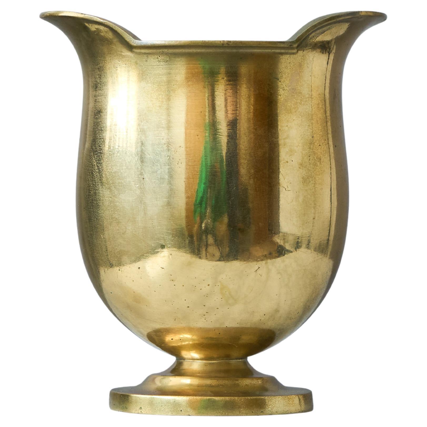 Vaso in bronzo Art Deco di GAB Guldsmedsaktiebolaget, Svezia, anni '30 in vendita