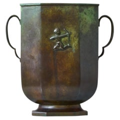 Art Deco Bronze Vase by GAB Guldsmedsaktiebolaget, Sweden, 1930s.