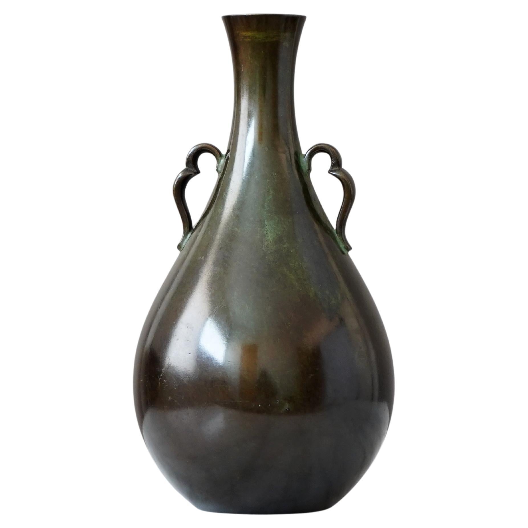 Art Deco Bronze Vase by Just Andersen, Denmark, 1930s en vente