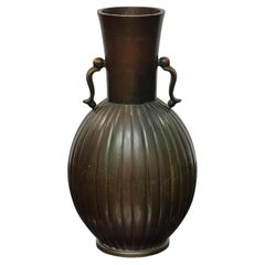 Vaso Art Deco in bronzo di Just Andersen