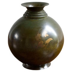 Art deco bronze vase by Krone Bonce, Denmark ca. 1930
