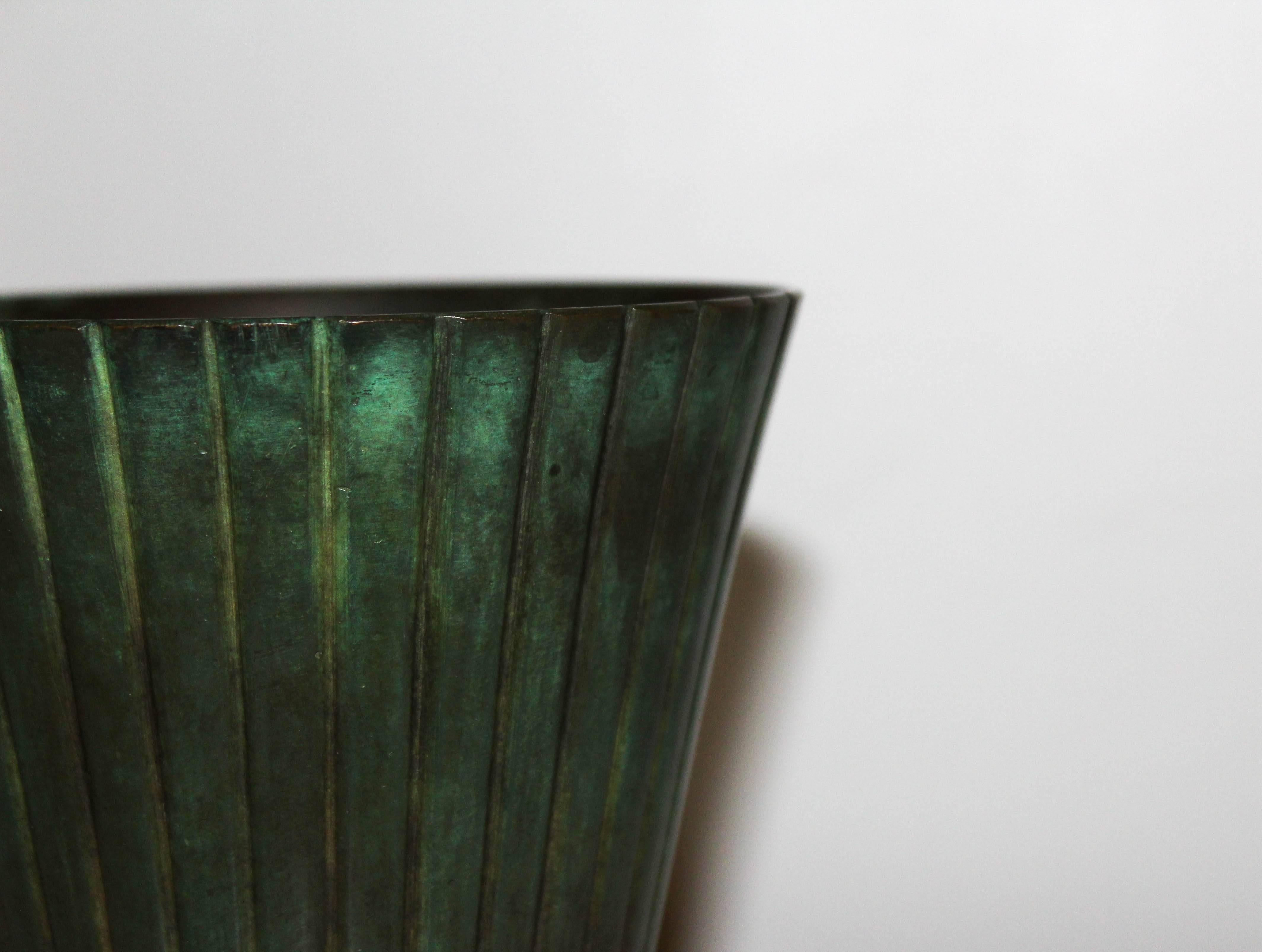Art Deco Bronze Vase by Swedish GAB 1