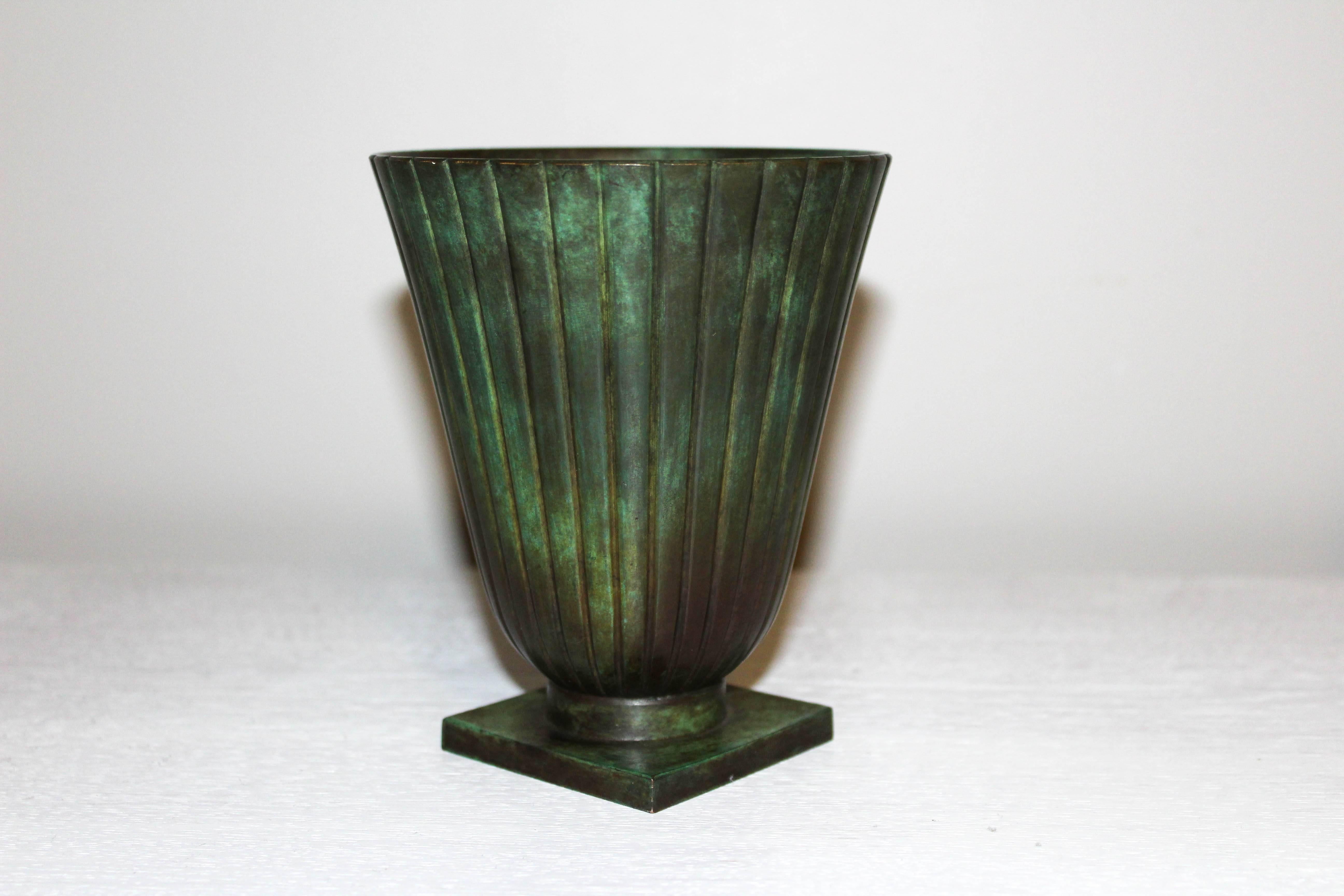 Art Deco Bronze Vase by Swedish GAB 2