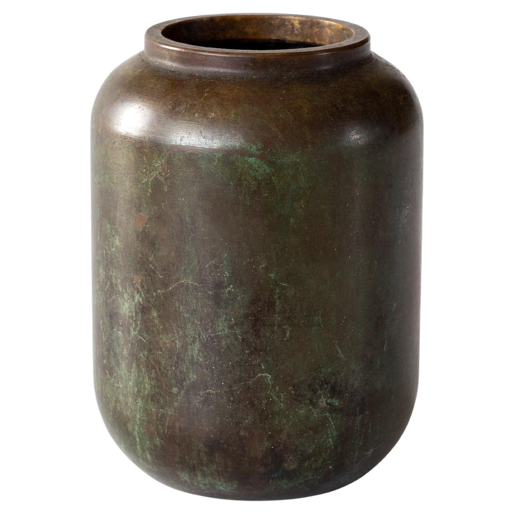 Vaso in bronzo Art Deco di GAB, Guldsmedsaktiebolaget, Svezia, anni '30 in vendita