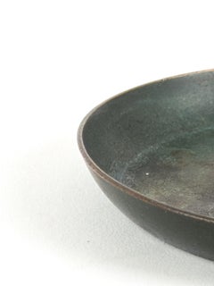 Art Deco Bronze Vide-Poche with Seated Female Figure, Scandinavia, 1930s