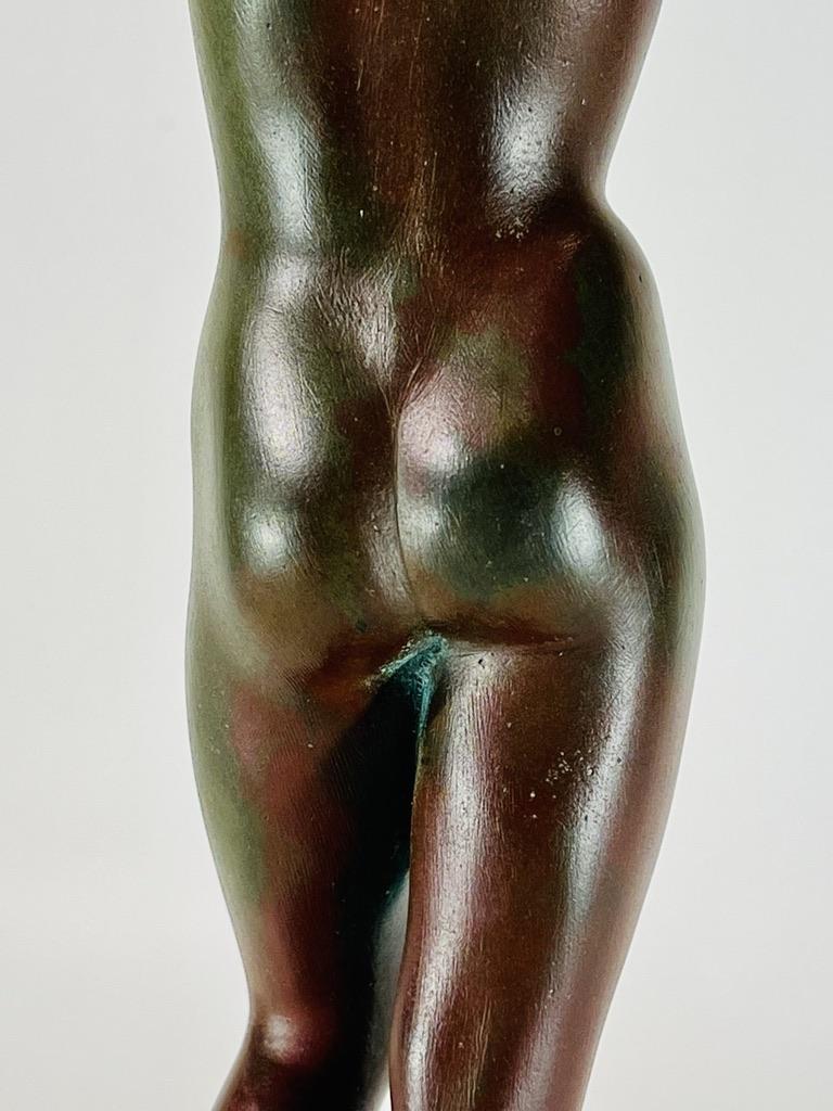 Bronze Art Deco bronze woman naked signed B Forslund circa 1930 For Sale