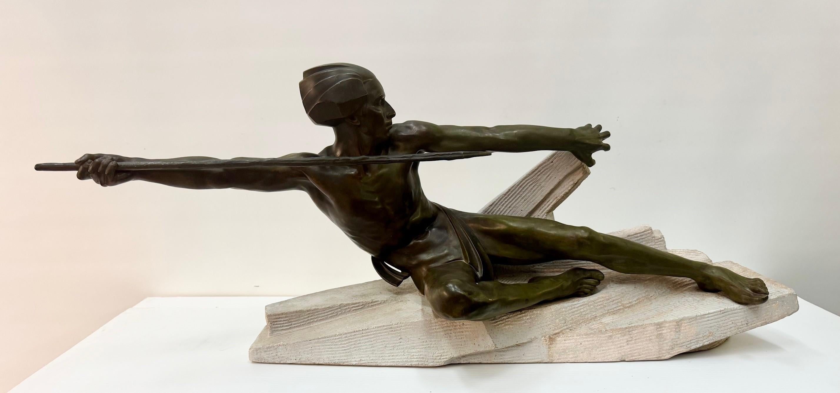 Una magnifica e importante scultura del periodo Art Déco, circa 1925: 