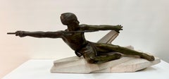 Art Deco Bronzed Metal L'Ambuscade Max le Verrier