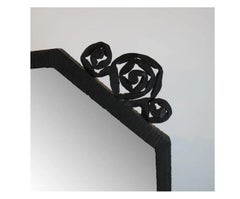 Art Deco Bronzed Metal Mirror in the Manner of Edgar Brandt