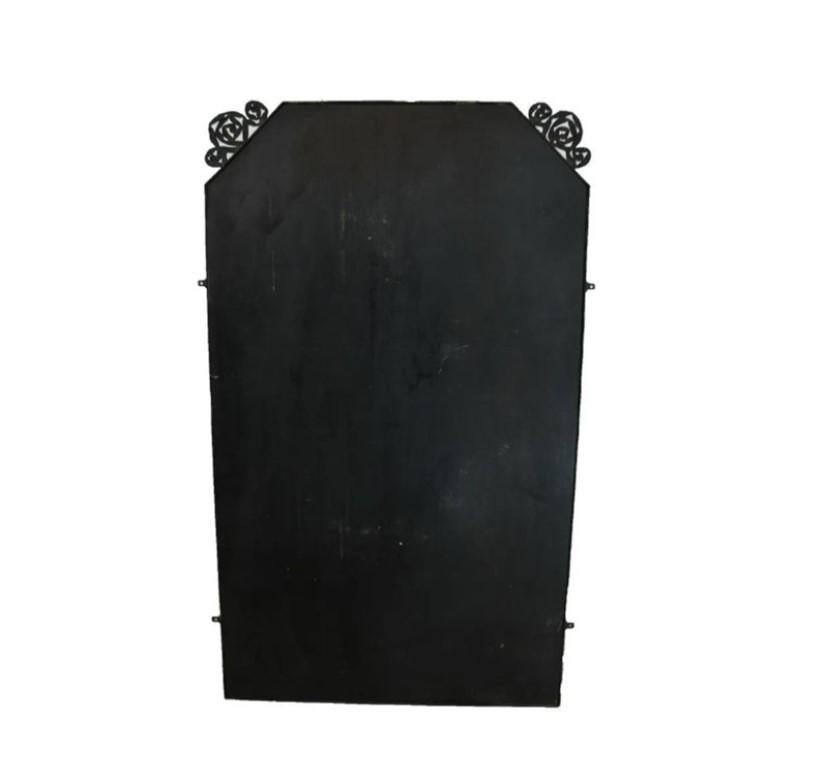 French Art Deco Bronzed Metal Mirror in the Manner of Edgar Brandt For Sale