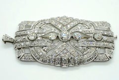 Spilla e ciondolo Art Déco in platino 950 con diamanti da 11 carati, Vienna, 1920 ca.
