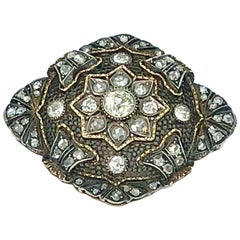 Art Deco Brooch, Silver, Gold and Diamond