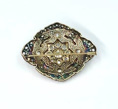 Art Deco Brooch, Silver, Gold and Diamond