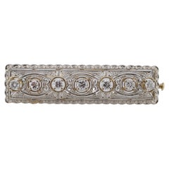 Broche Art Déco con Diamantes en Oro de 14k