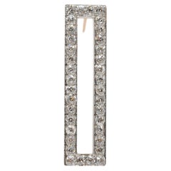 Art Deco brooch with diamonds stunning in 18k rosegold/whitegold