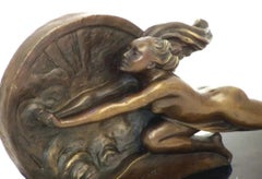 Art Deco Brown Patinated Bronze Figurine