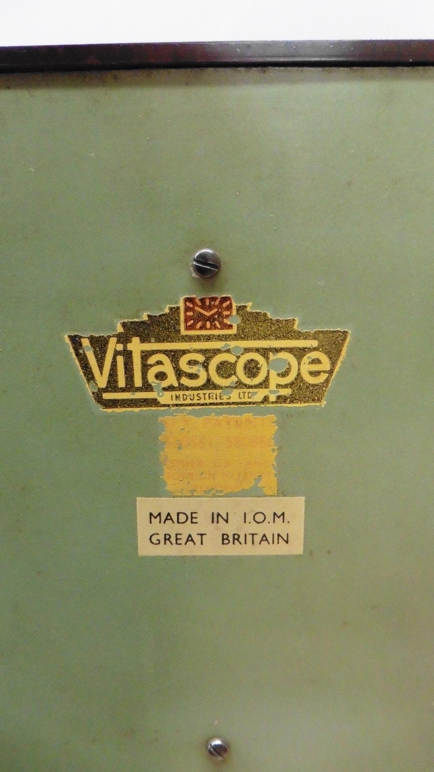 British Art Deco Brown Vitascope Elecrtric Clock