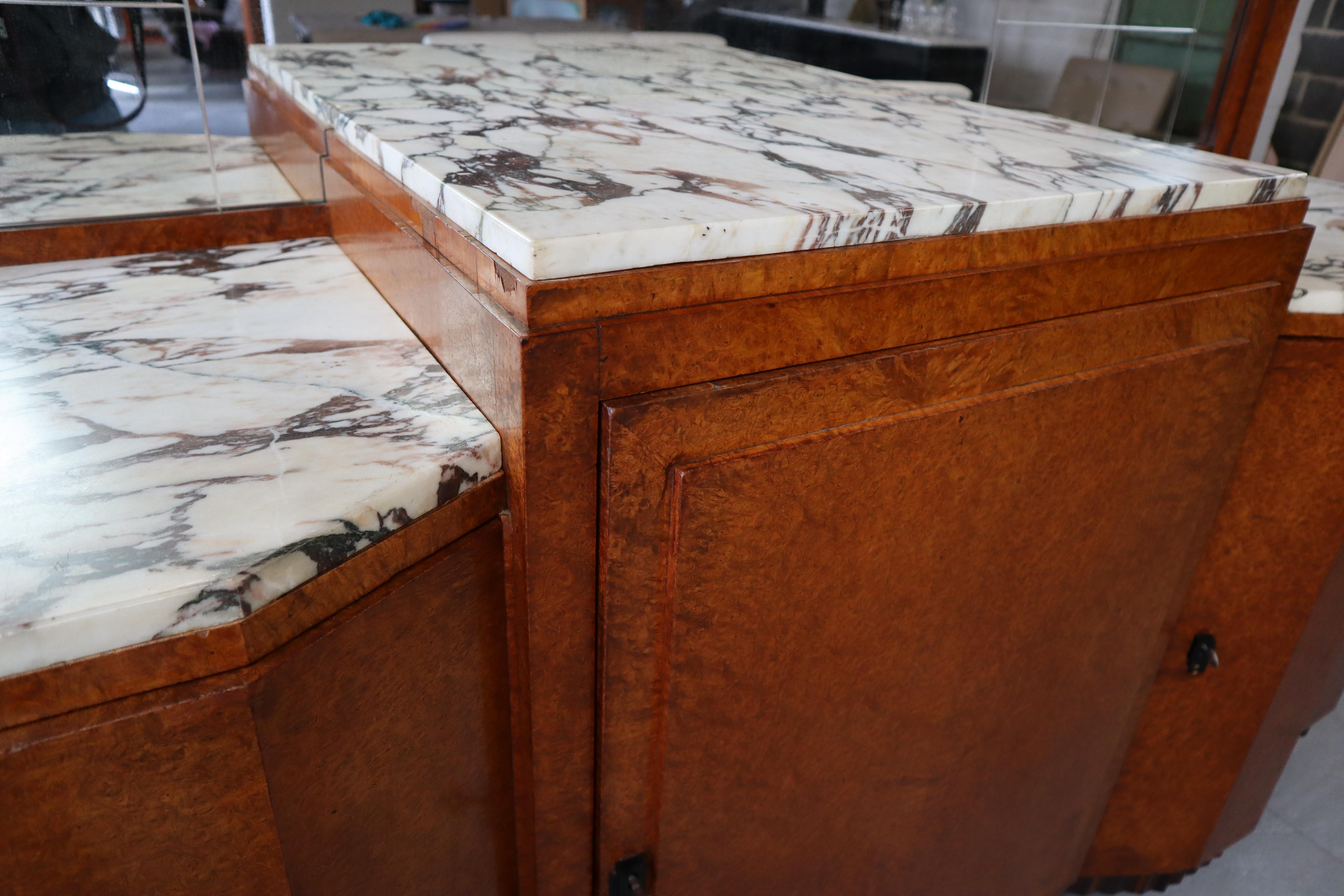 Buffet Art Déco, ebano Macassar e radica di noce, 1920-1930 in vendita 2