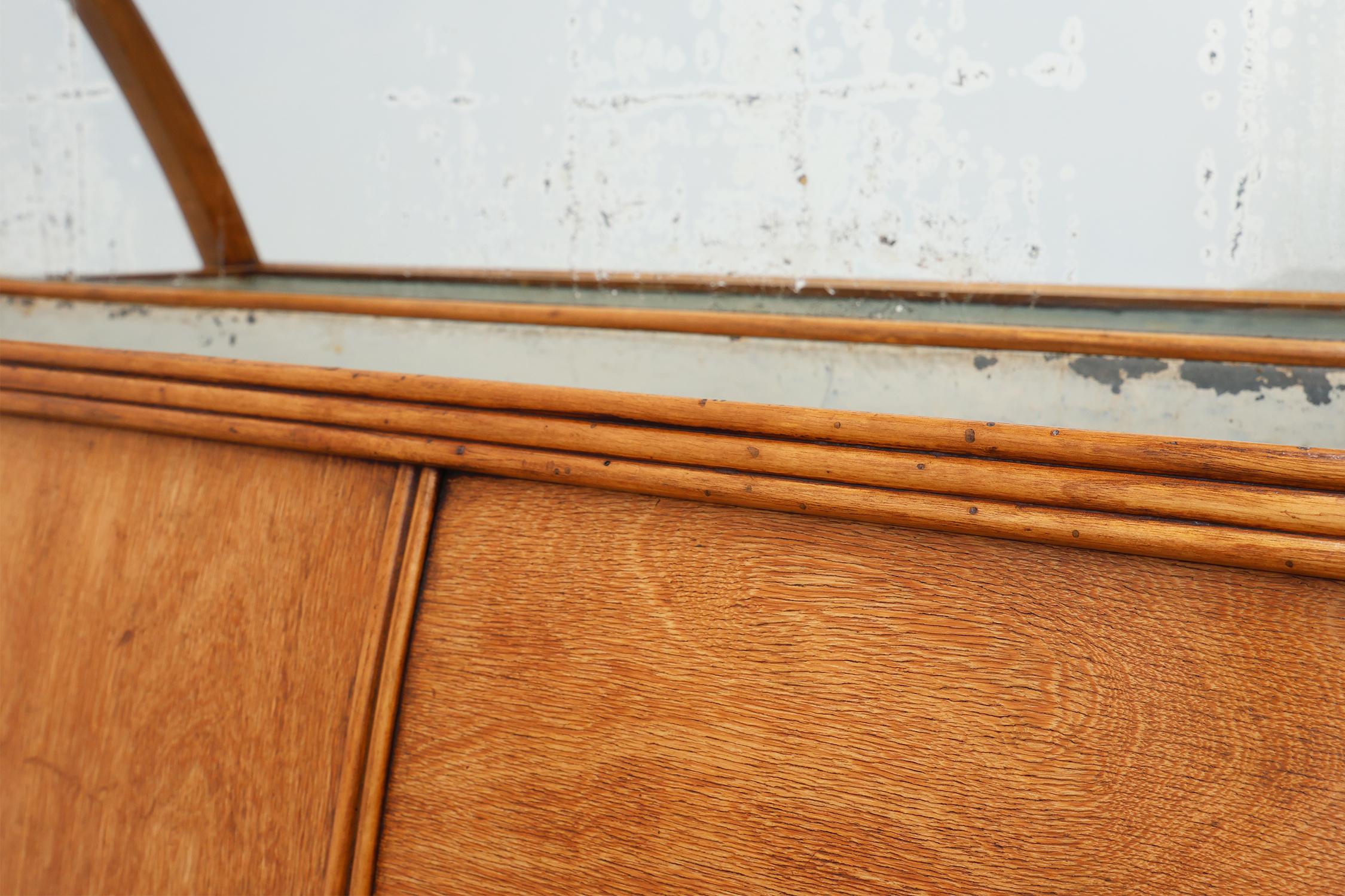 Art Deco buffet, planter or liquor cabinet in wood with mirror, France 1920s For Sale 6