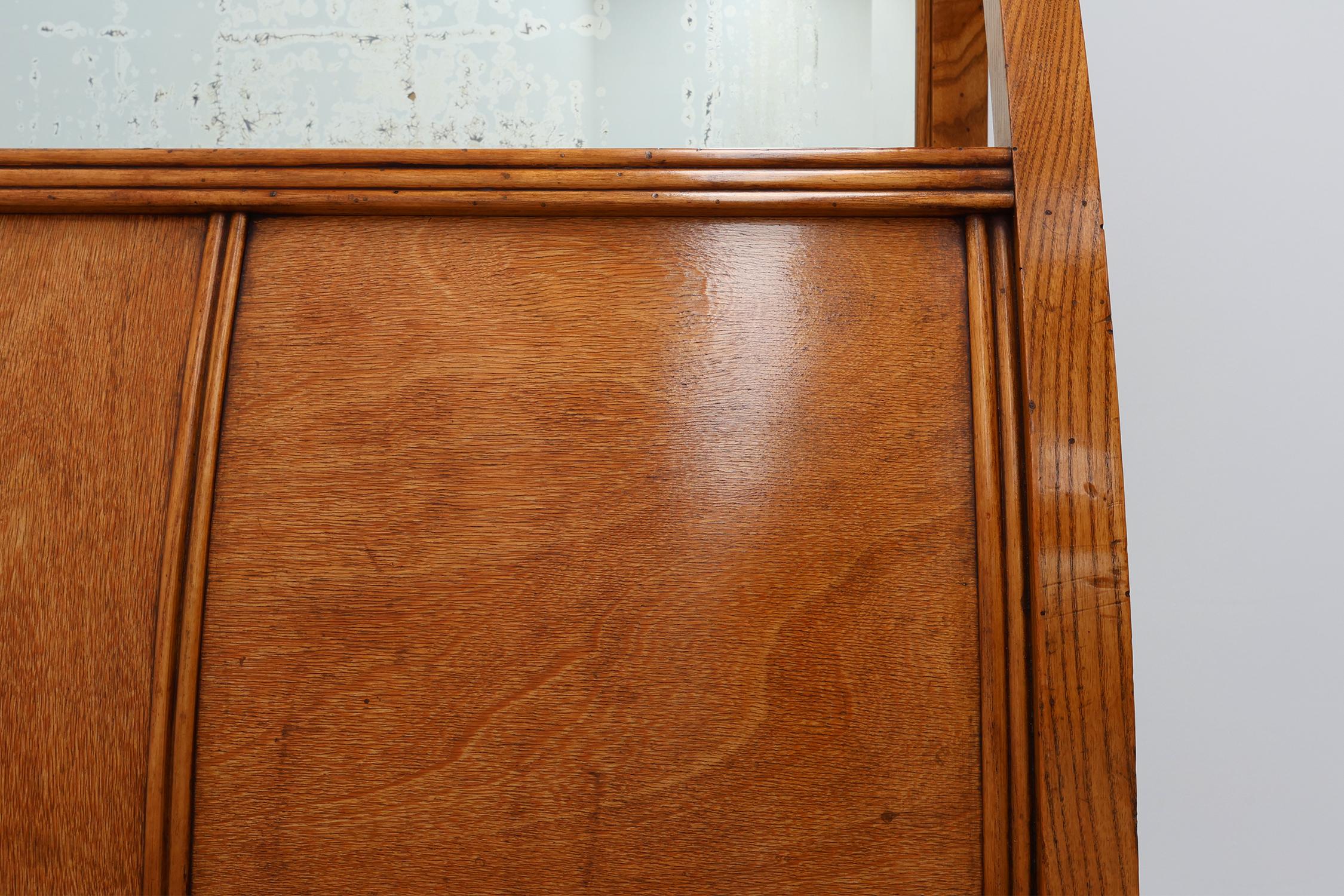 Art Deco buffet, planter or liquor cabinet in wood with mirror, France 1920s For Sale 7