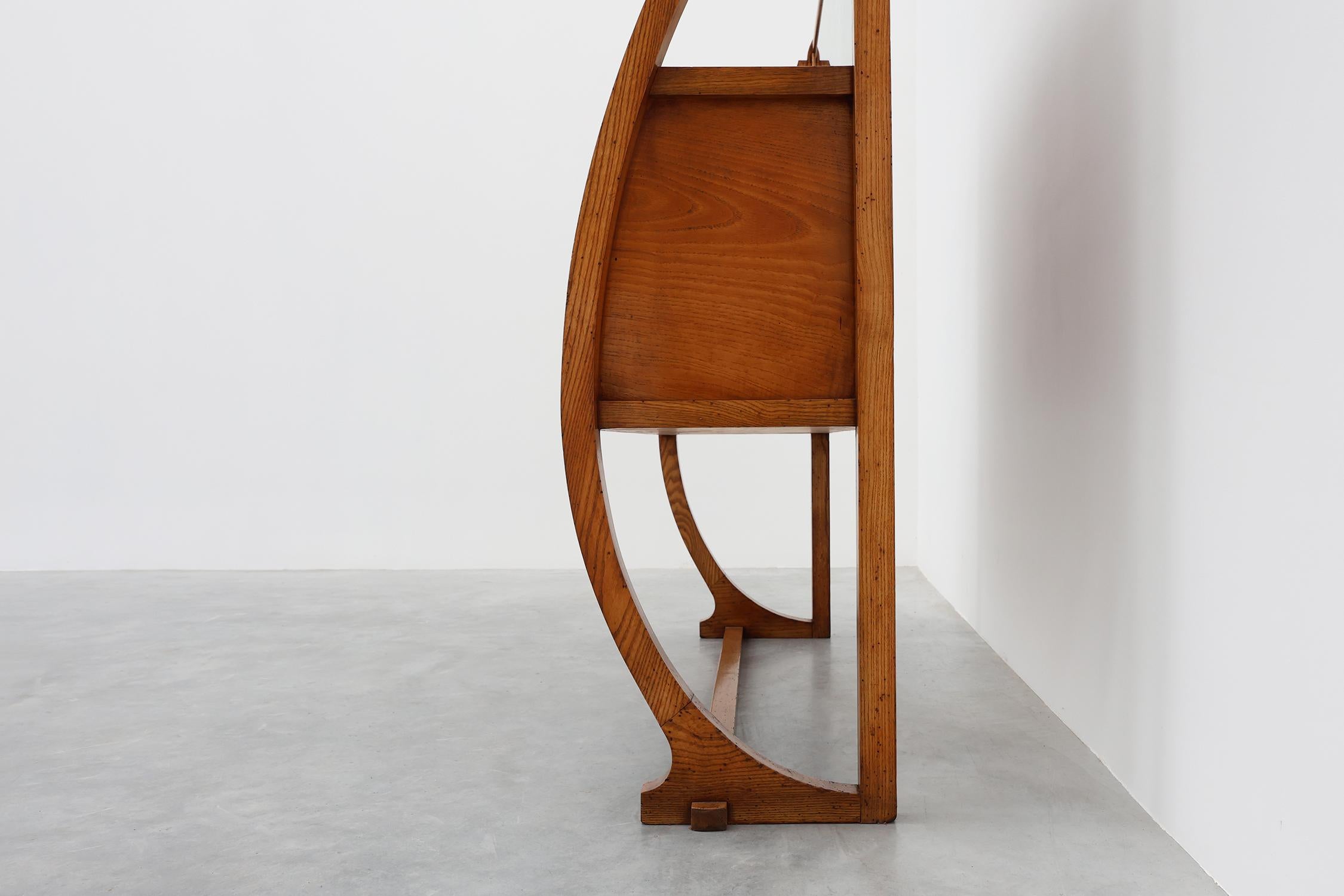 Art Deco buffet, planter or liquor cabinet in wood with mirror, France 1920s For Sale 11