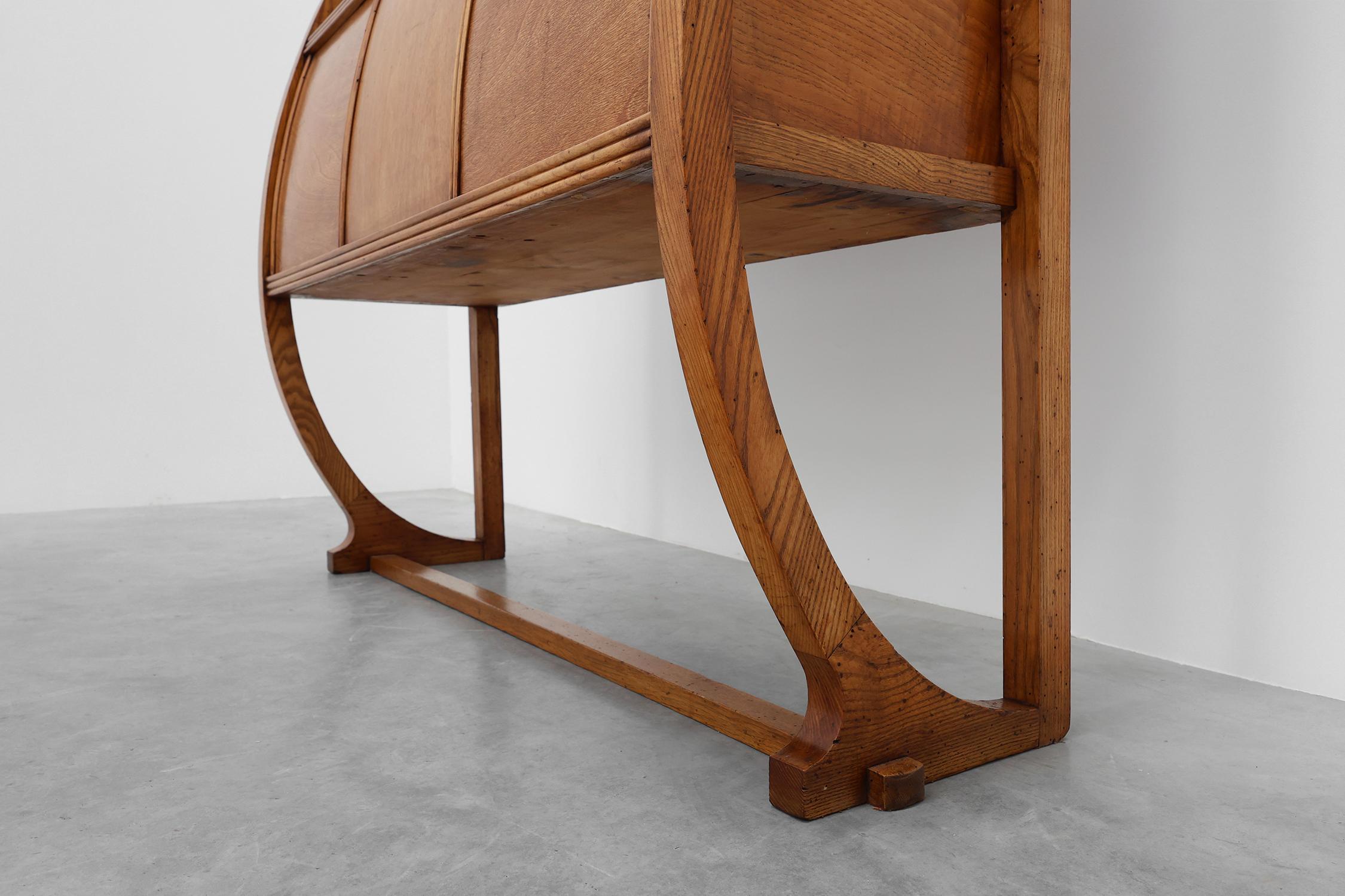 Art Deco buffet, planter or liquor cabinet in wood with mirror, France 1920s For Sale 12