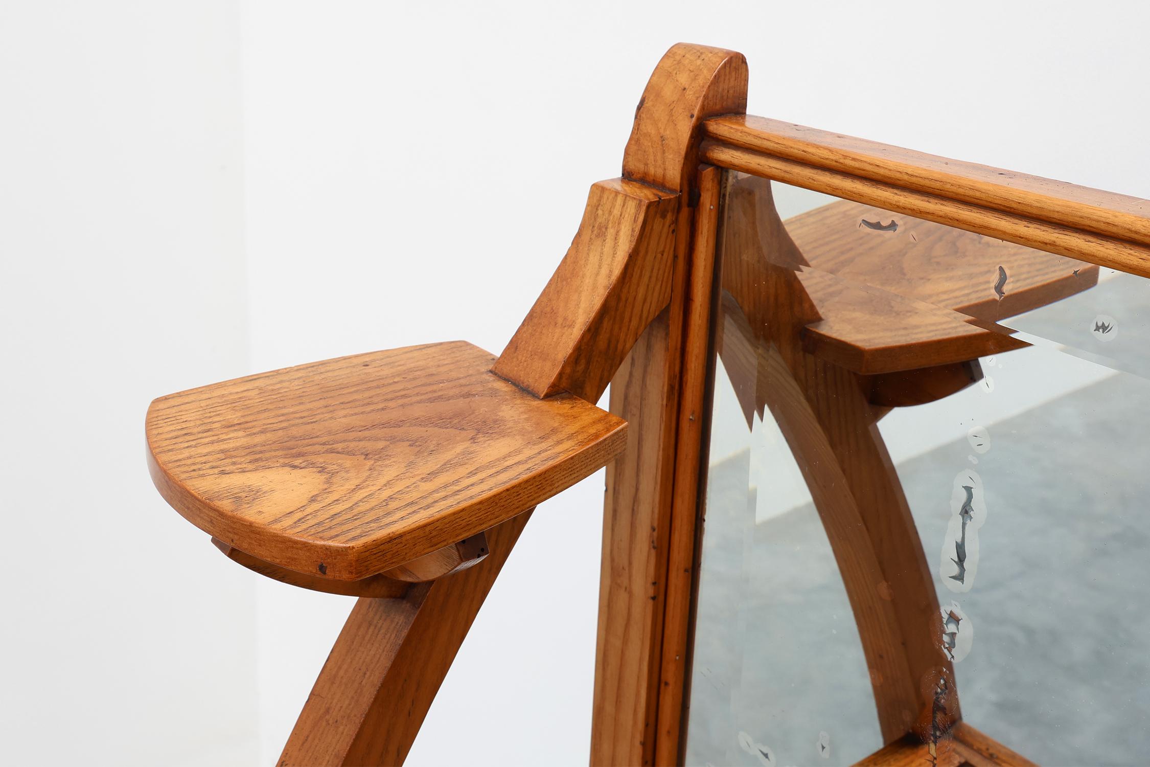 Mirror Art Deco buffet, planter or liquor cabinet in wood with mirror, France 1920s For Sale