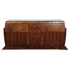 Art Deco Buffet Sideboard with Marble Top