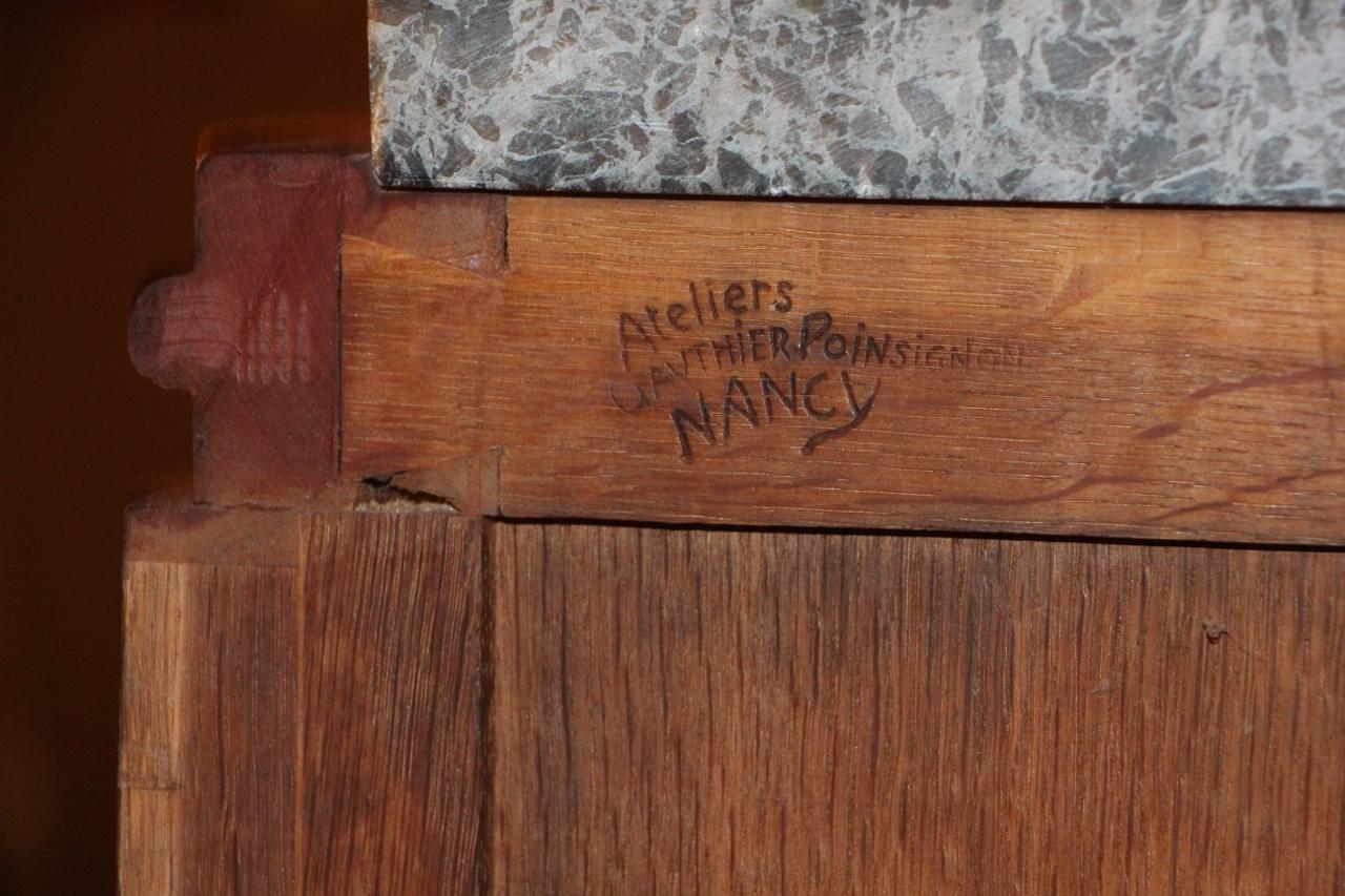 Wood Art Deco Buffet Signed Gauthier Poinsignon Nancy For Sale