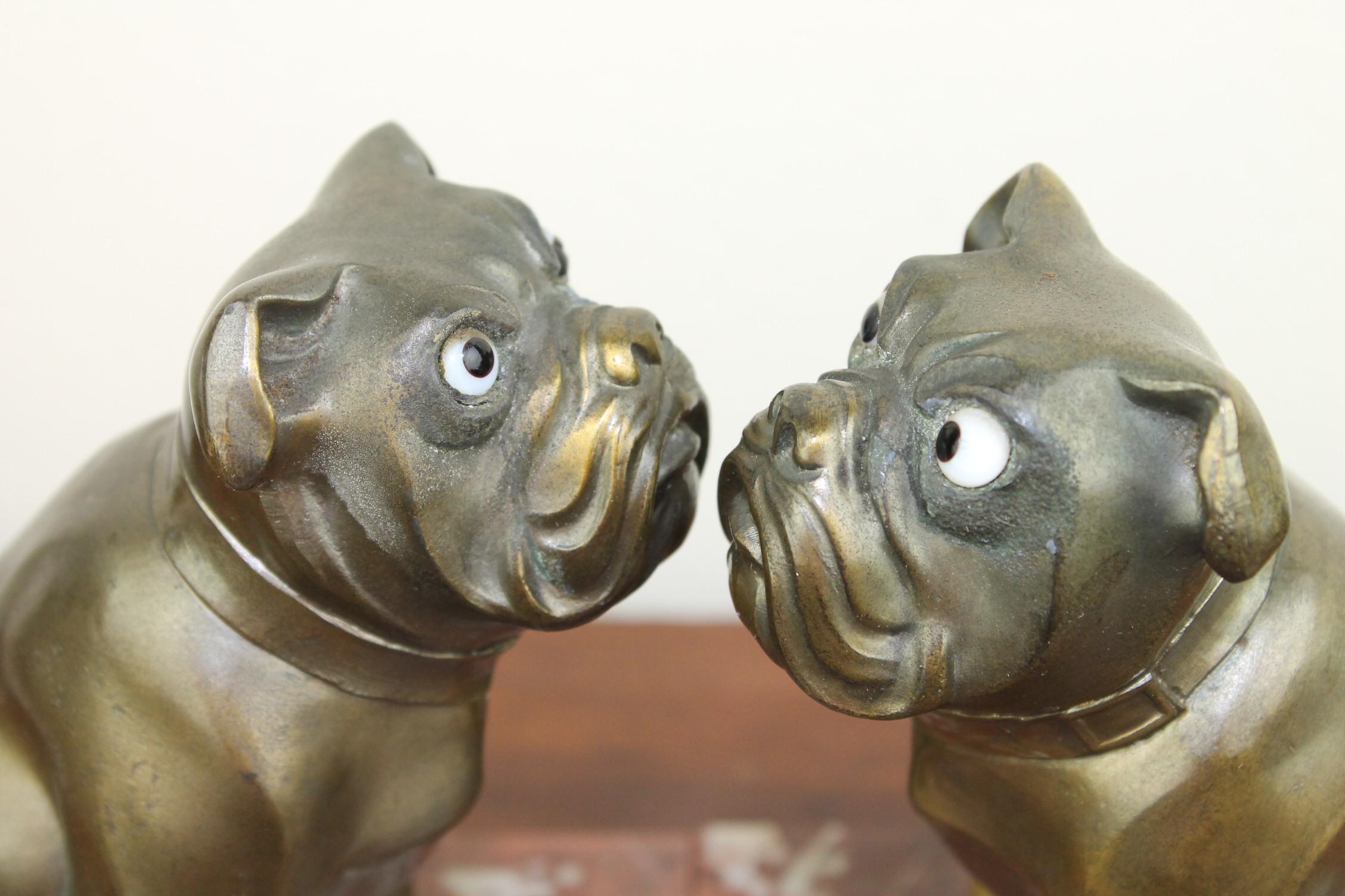 Art Deco Bulldog Bookends by Franjou, France 9