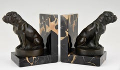 Art Deco Bulldog Bookends by Max Le Verrier, France, 1930