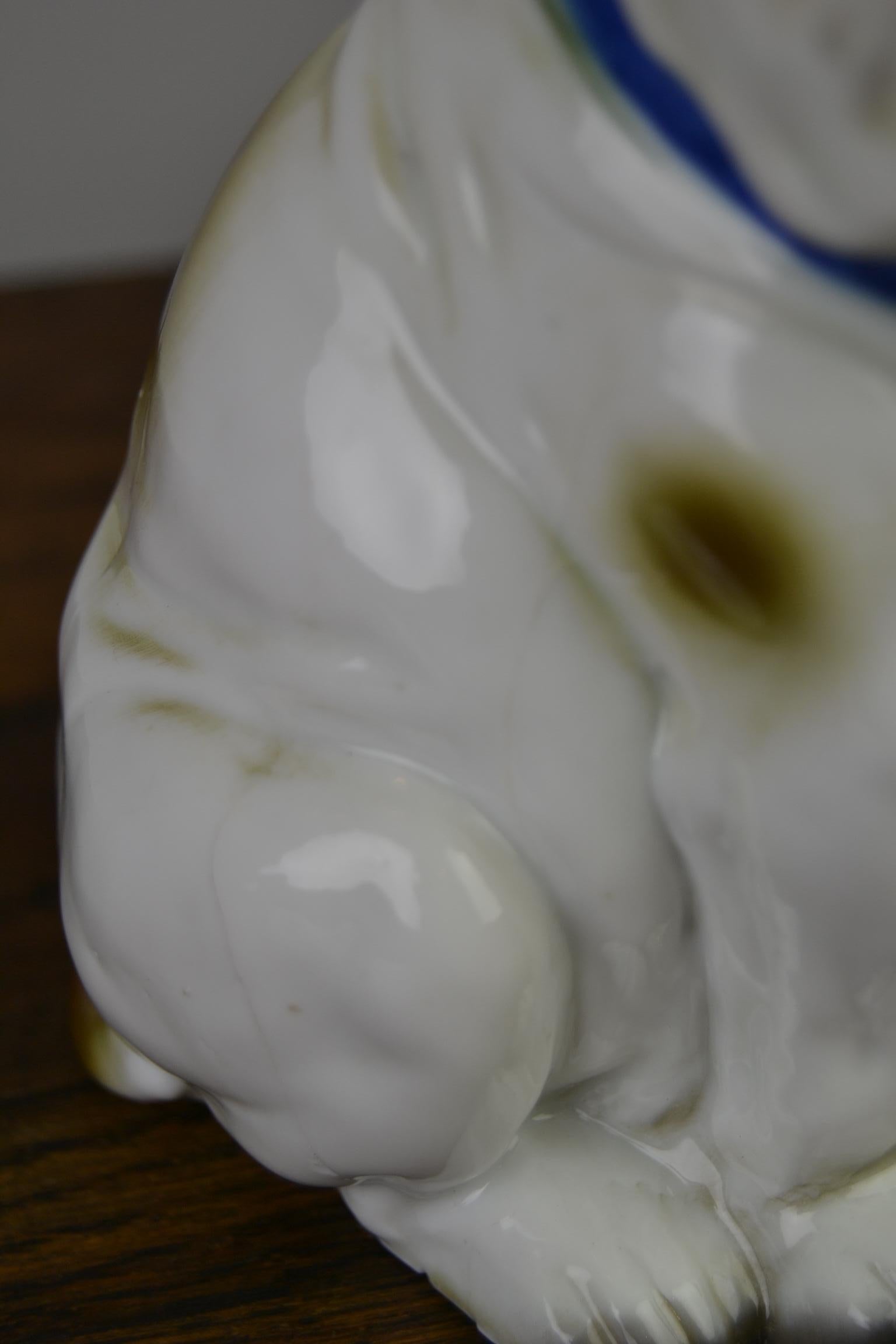 Porcelain Art Deco Bulldog Perfume Lamp