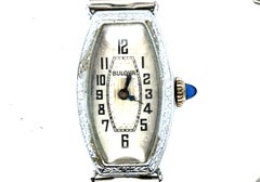 Art Deco Bulova Ladies Wrist Watch Sapphire Crown Original 1924 6 Inch