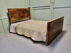 Art Deco Bur Walnut 4ft6” Double Bed Very stylish Bur Walnut Bed