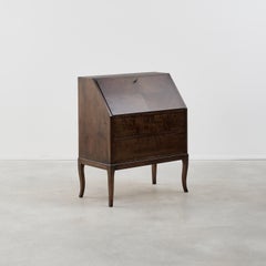 Scrivania Art Déco in radica macchiata - Svezia, anni '30