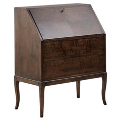 Scrivania Art Déco in radica macchiata - Svezia, anni '30