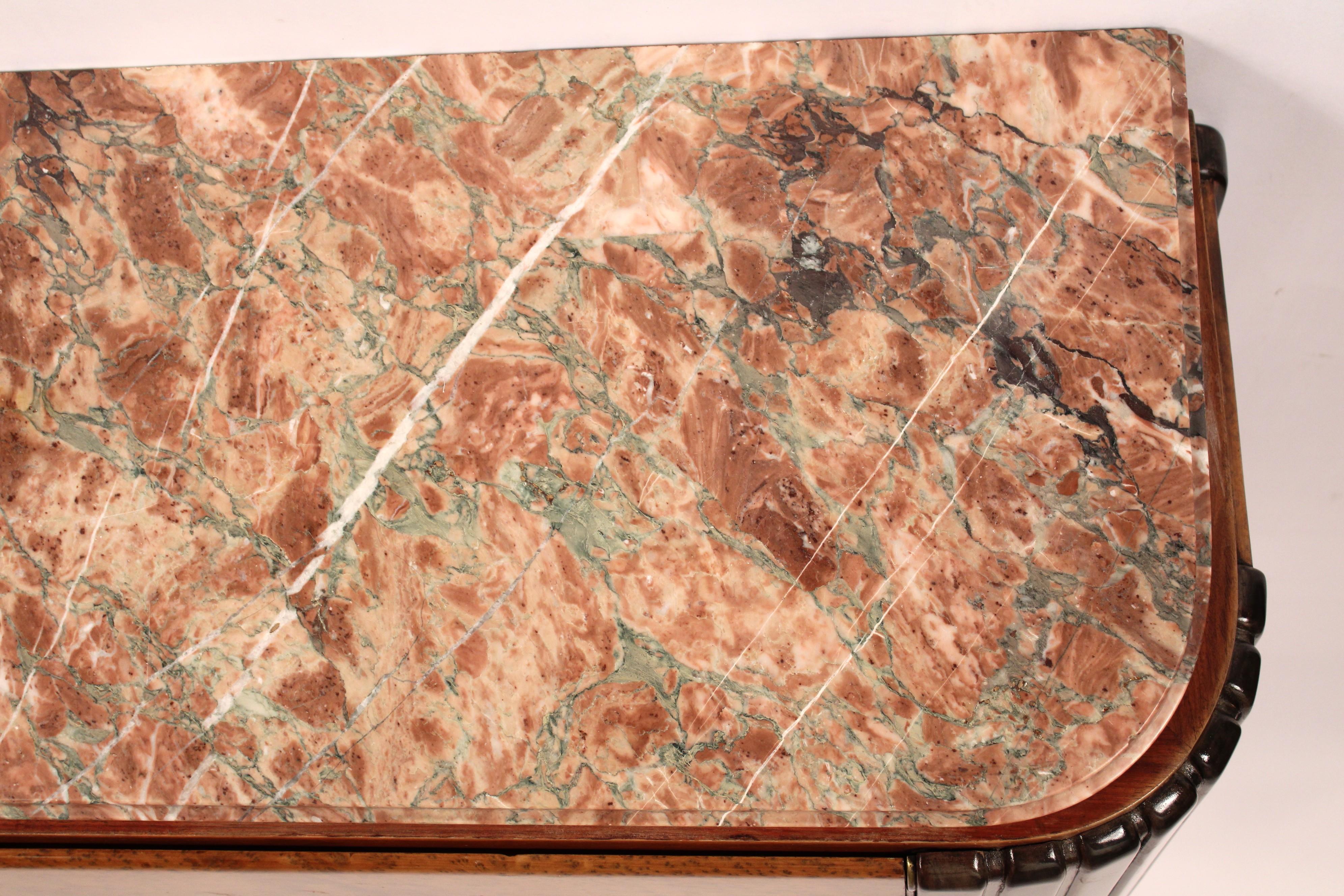 Frêne Cabinet Art Déco en frêne ronce avec dessus en marbre en vente