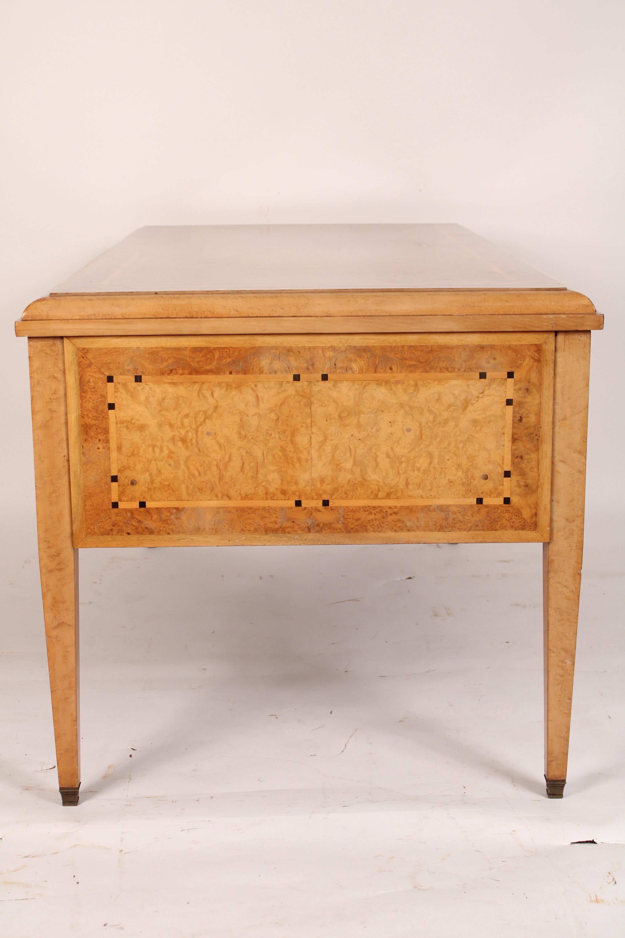 Art Deco Burl Ash Writing Table In Fair Condition In Laguna Beach, CA