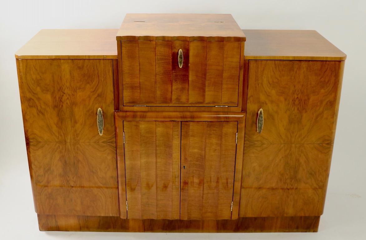 burl wood bar cabinet