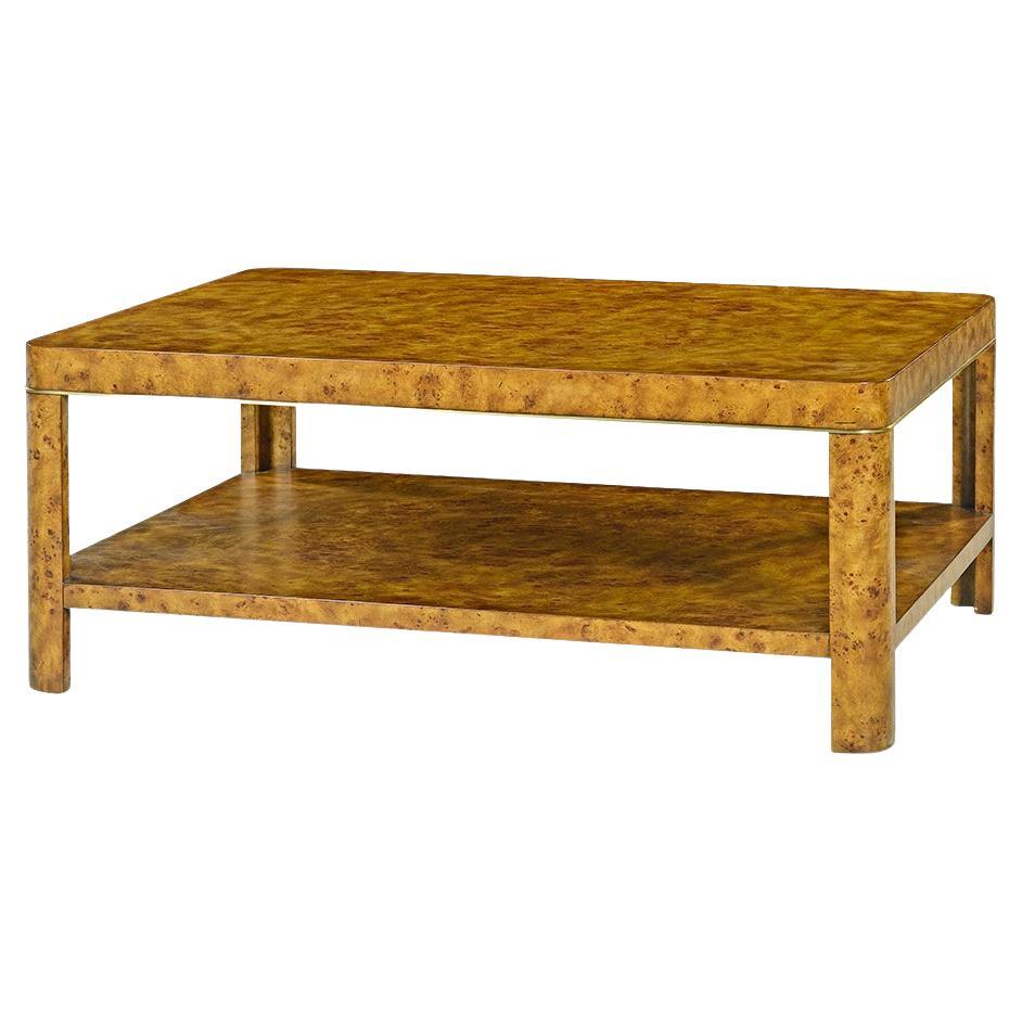 Table basse en loupe Art Déco en vente