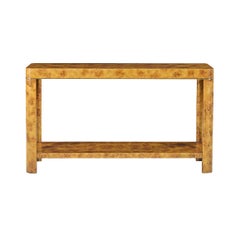 Art Deco Burl Console Table