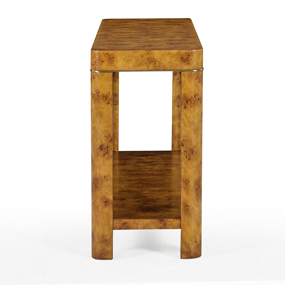 Vietnamese Art Deco Burl Console Table For Sale