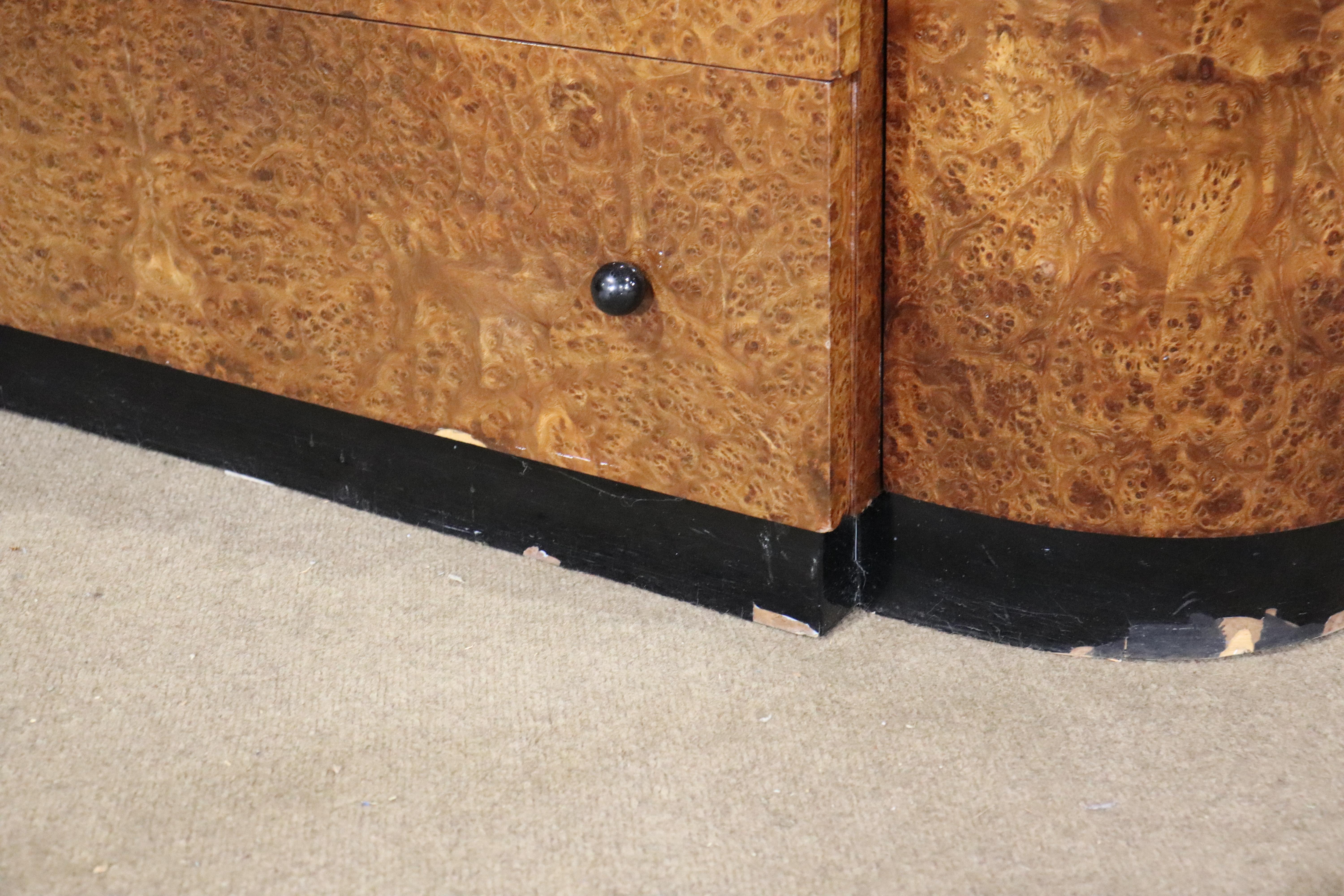 Art Deco Burl Dresser For Sale 6