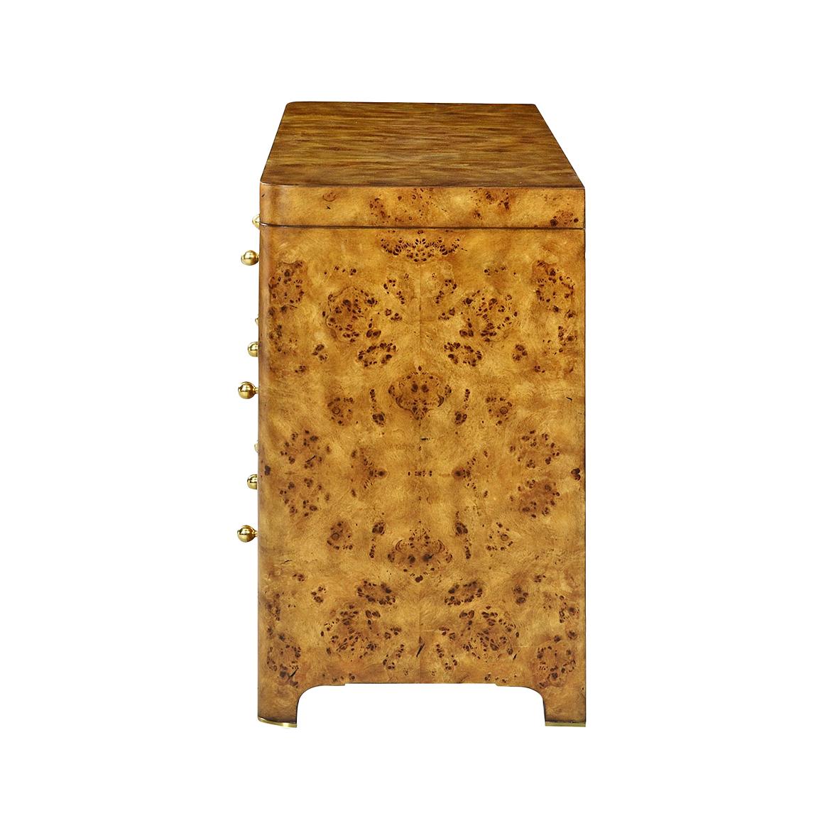 Vietnamese Art Deco Burl Dresser For Sale
