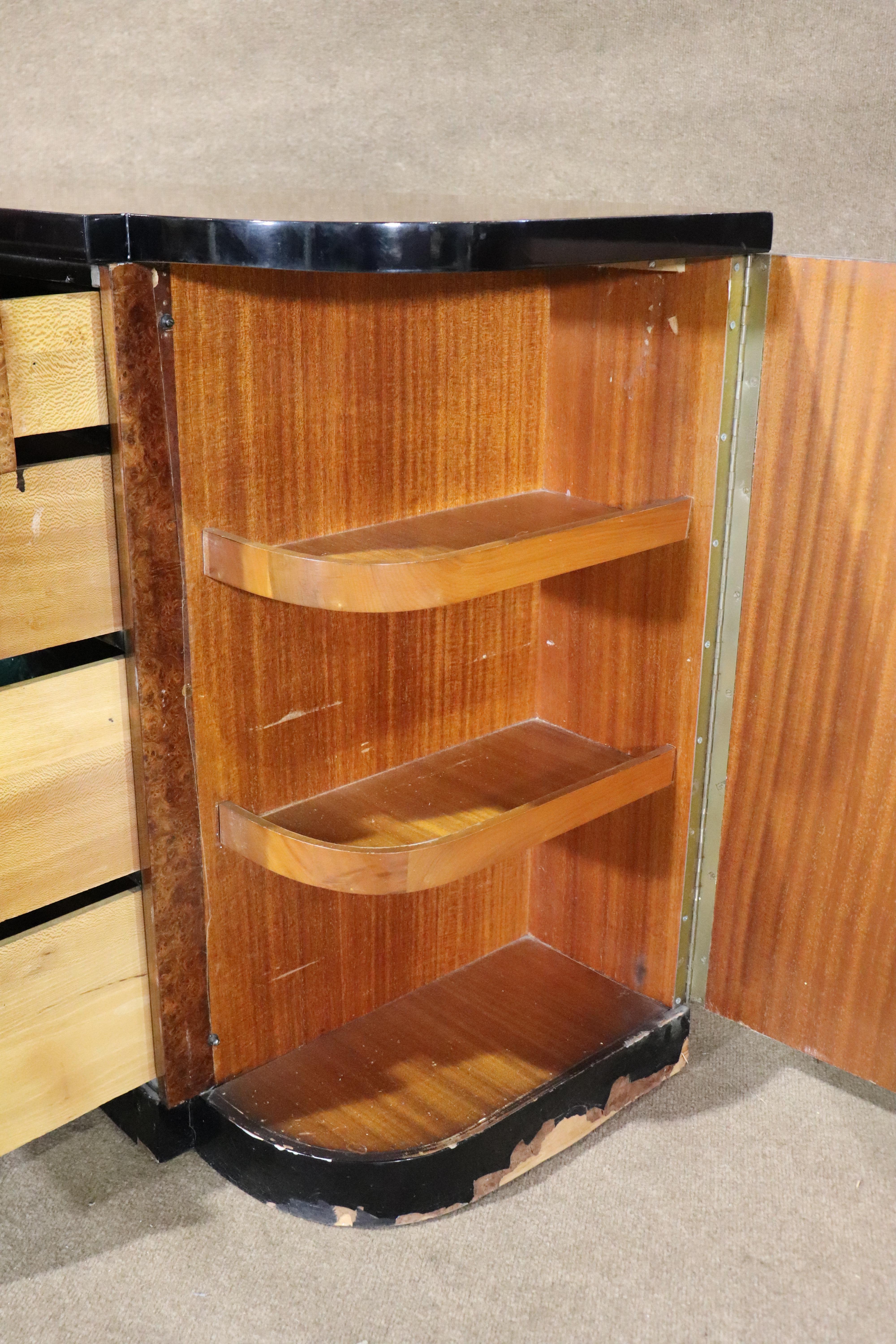 Art Deco Burl Dresser For Sale 1