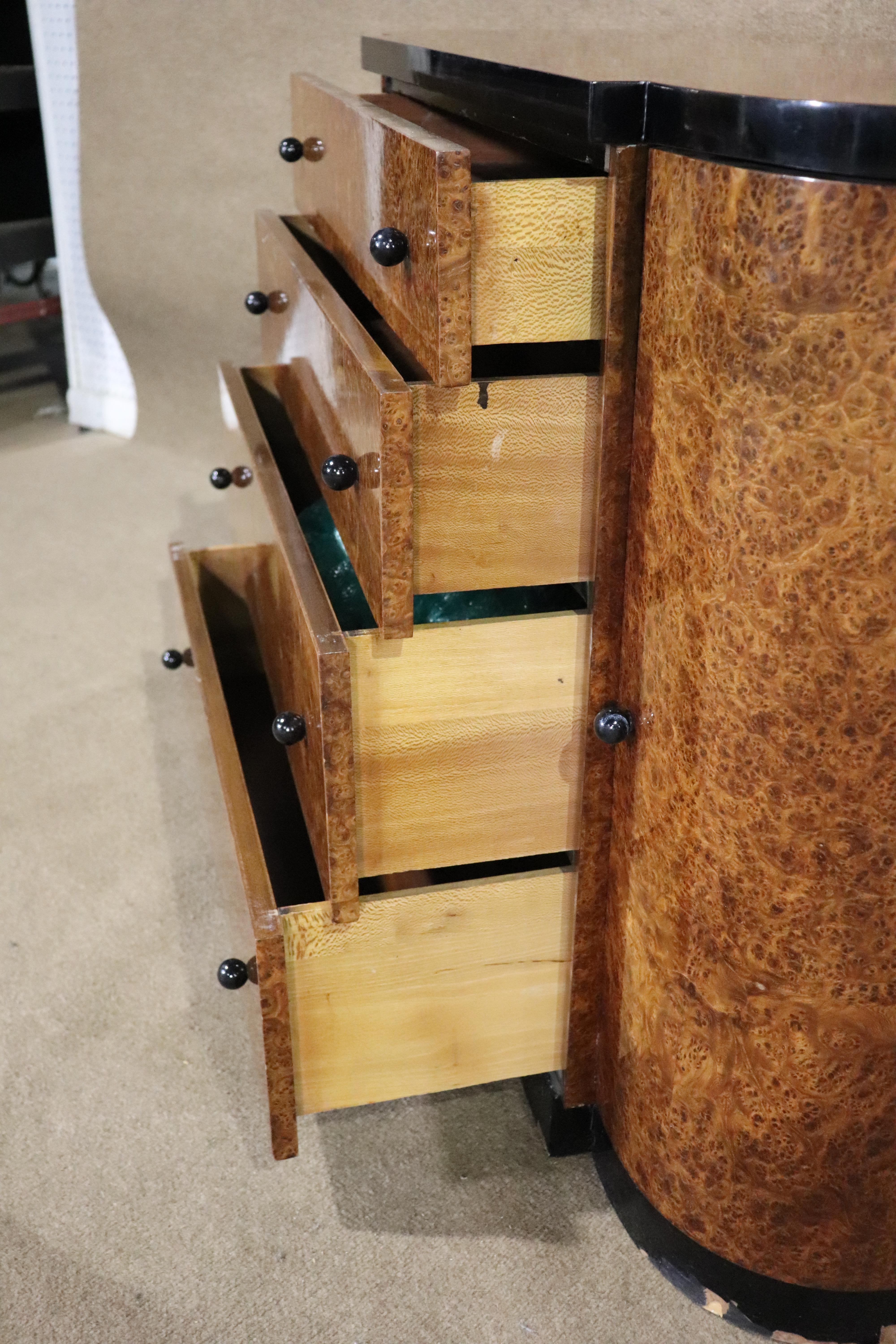 Art Deco Burl Dresser For Sale 2